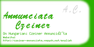 annunciata czeiner business card